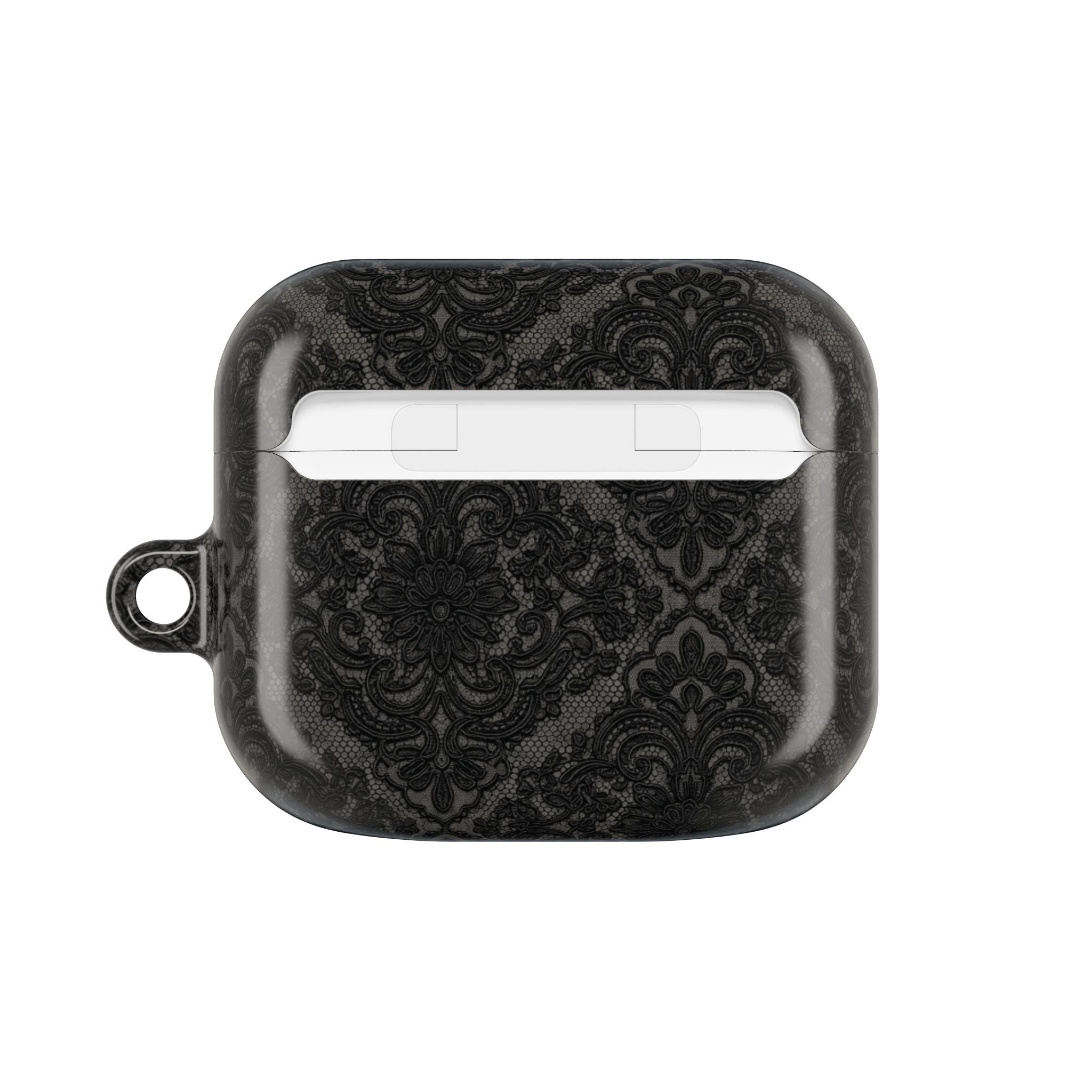 AirPods Case — Black Damask Pattern Protective Silicone Cover