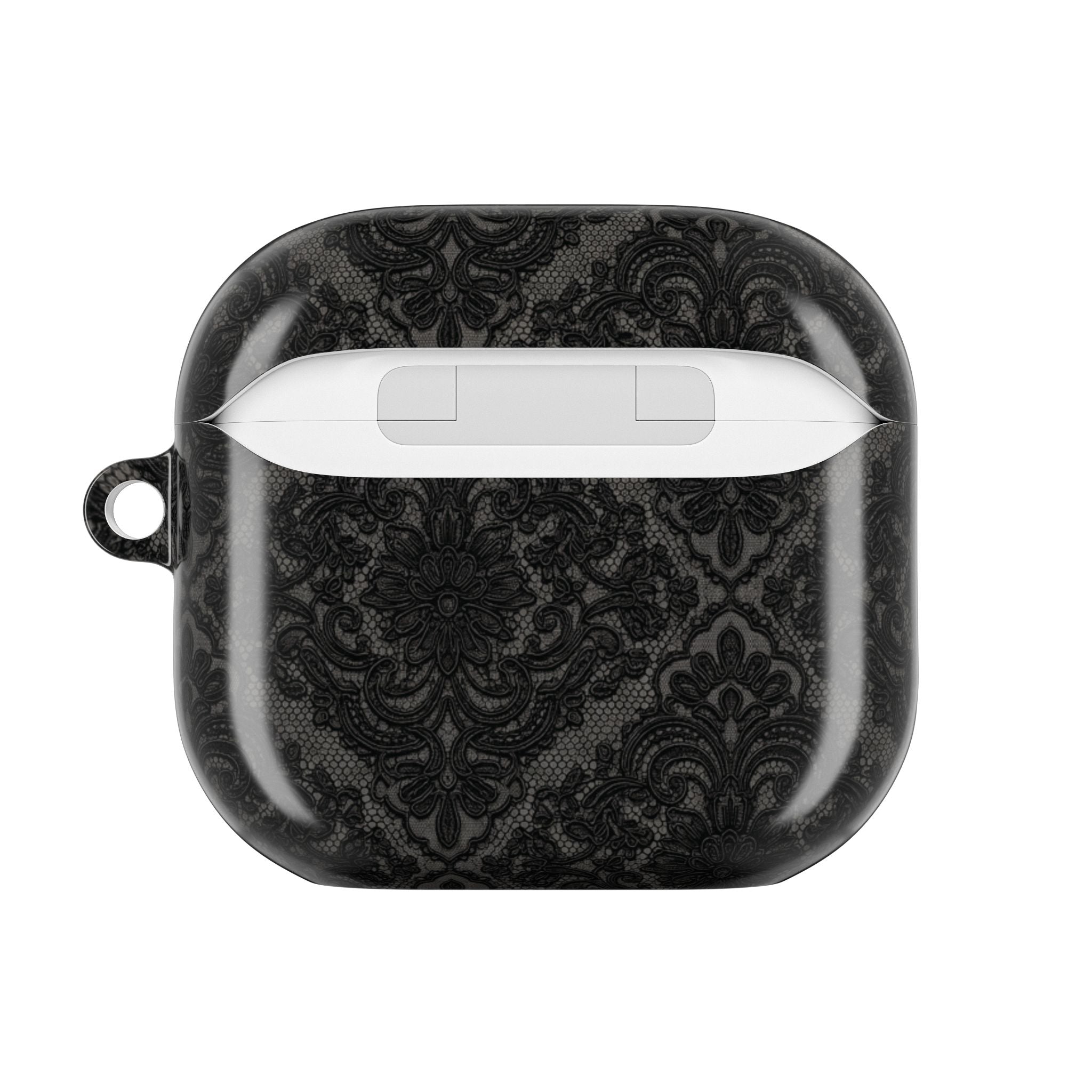 AirPods Case — Black Damask Pattern Protective Silicone Cover
