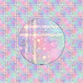 Pastel Holographic Plaid Seamless Pattern