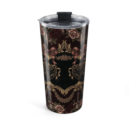 20oz Gothic Rose Tumbler – Vintage Heart Dagger Floral Travel Mug
