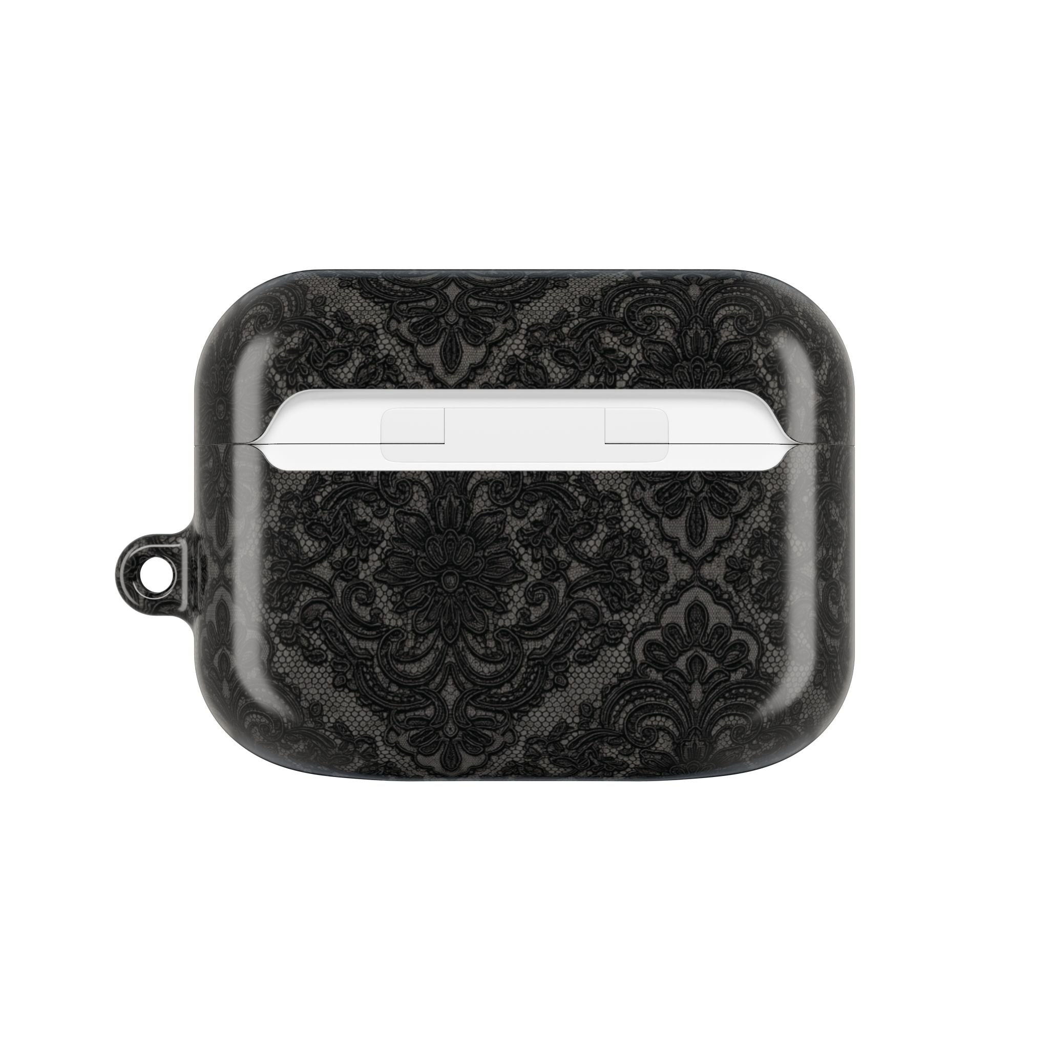 AirPods Case — Black Damask Pattern Protective Silicone Cover