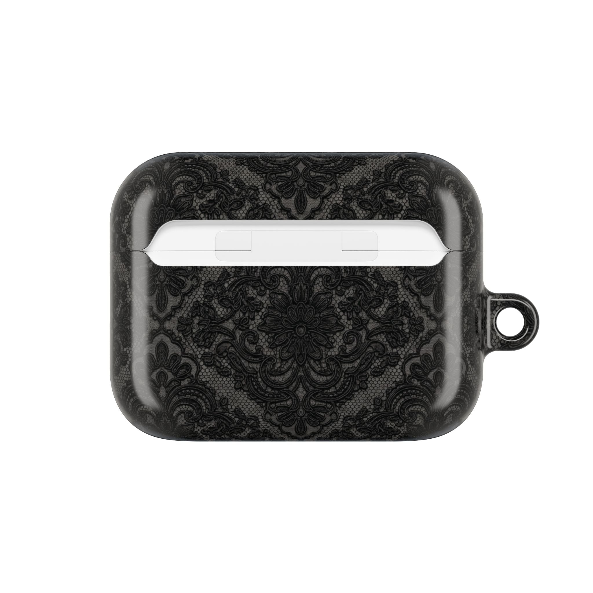 AirPods Case — Black Damask Pattern Protective Silicone Cover