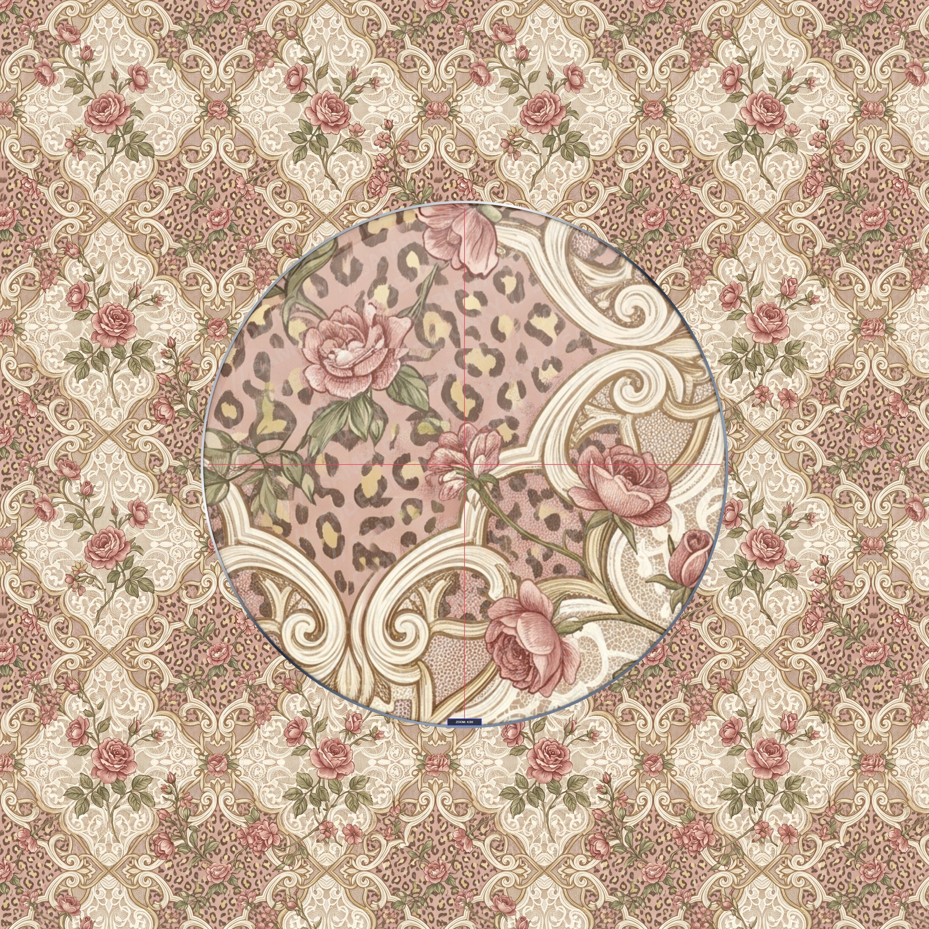 Victorian Lace & Rose Seamless Pattern