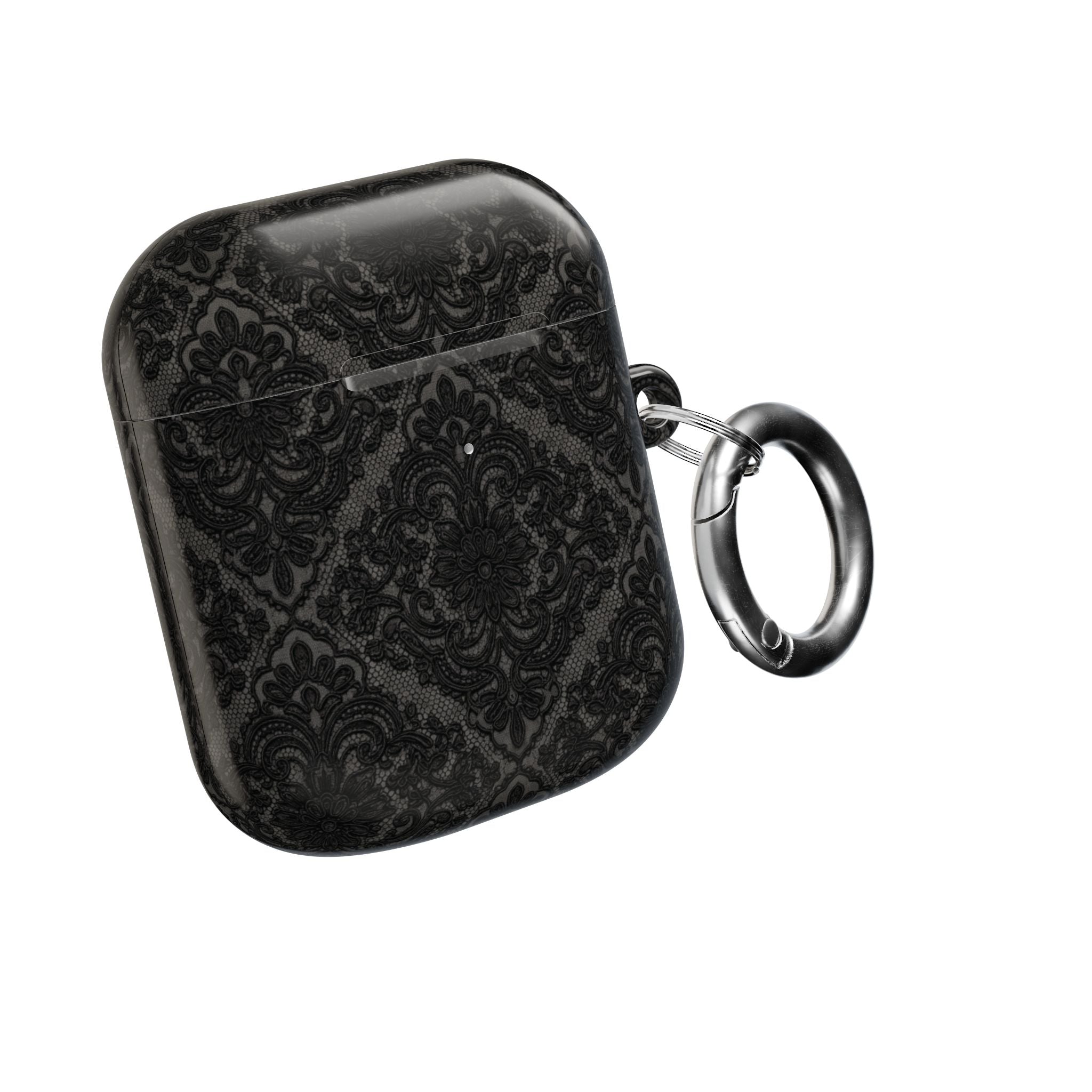 AirPods Case — Black Damask Pattern Protective Silicone Cover