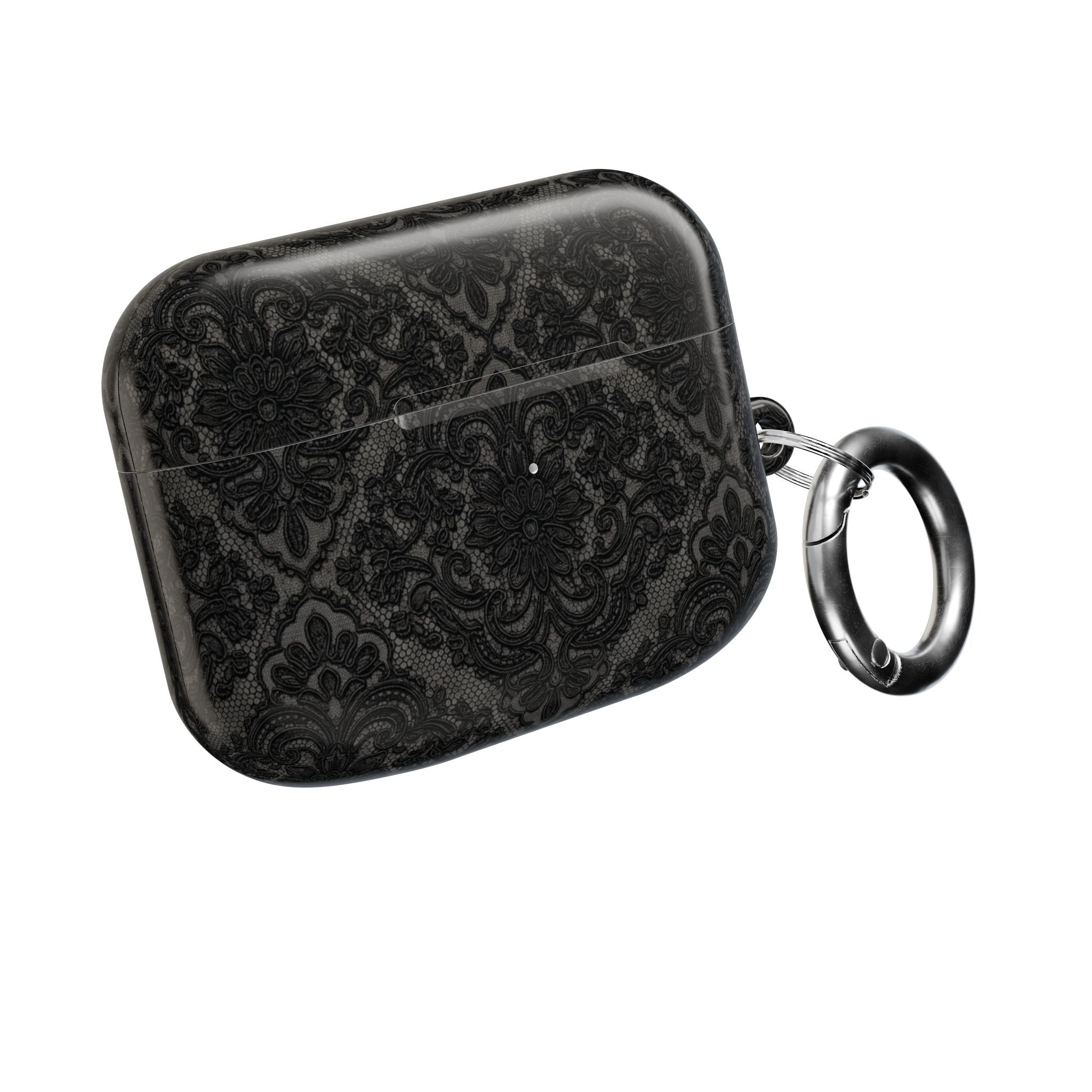 AirPods Case — Black Damask Pattern Protective Silicone Cover