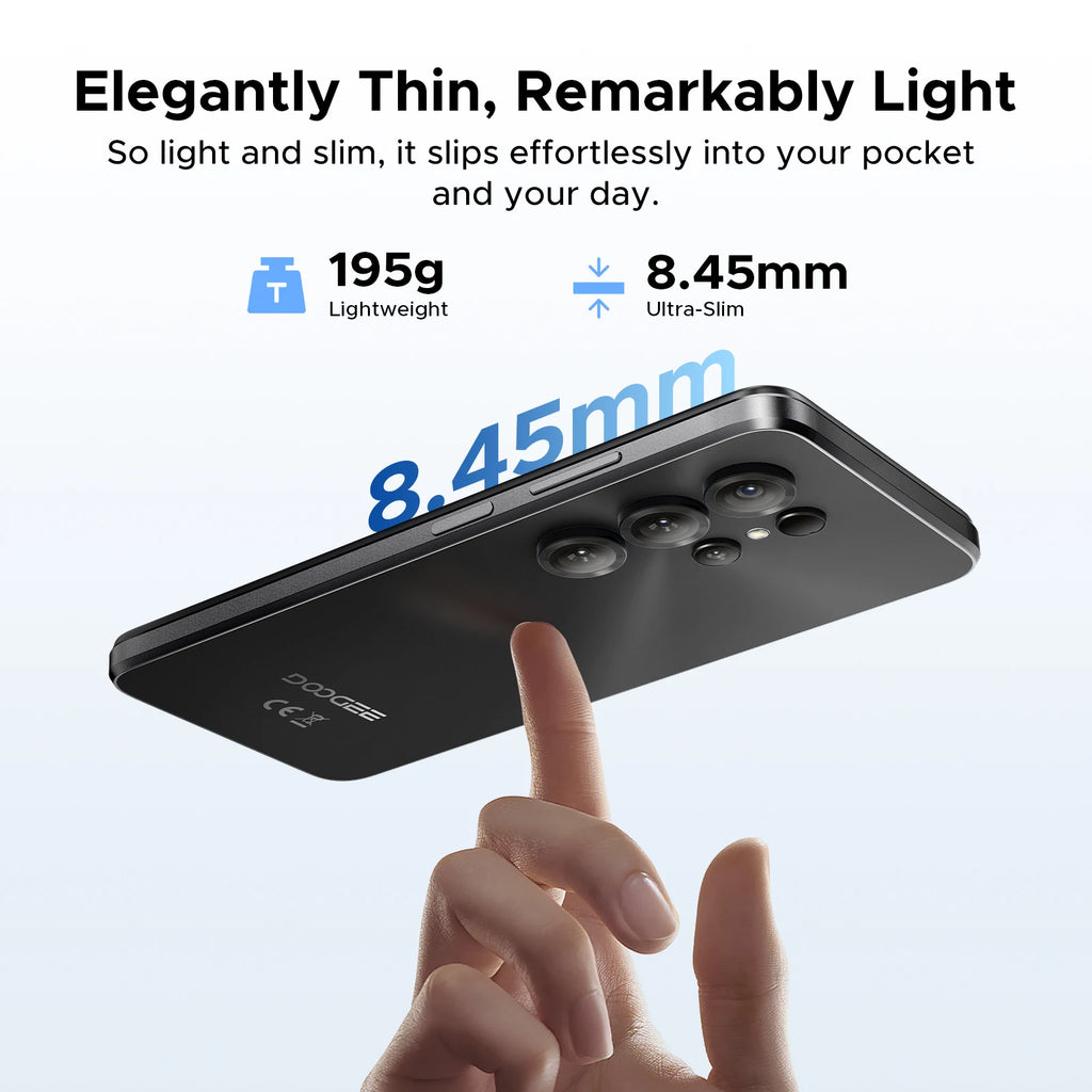 DOOGEE Note56X Pro Cell Phone Android 16 6.56'' HD+ 90Hz Display 32GB+128GB 6150mAh Large Battery T7200 Octa-Core Smart Phone