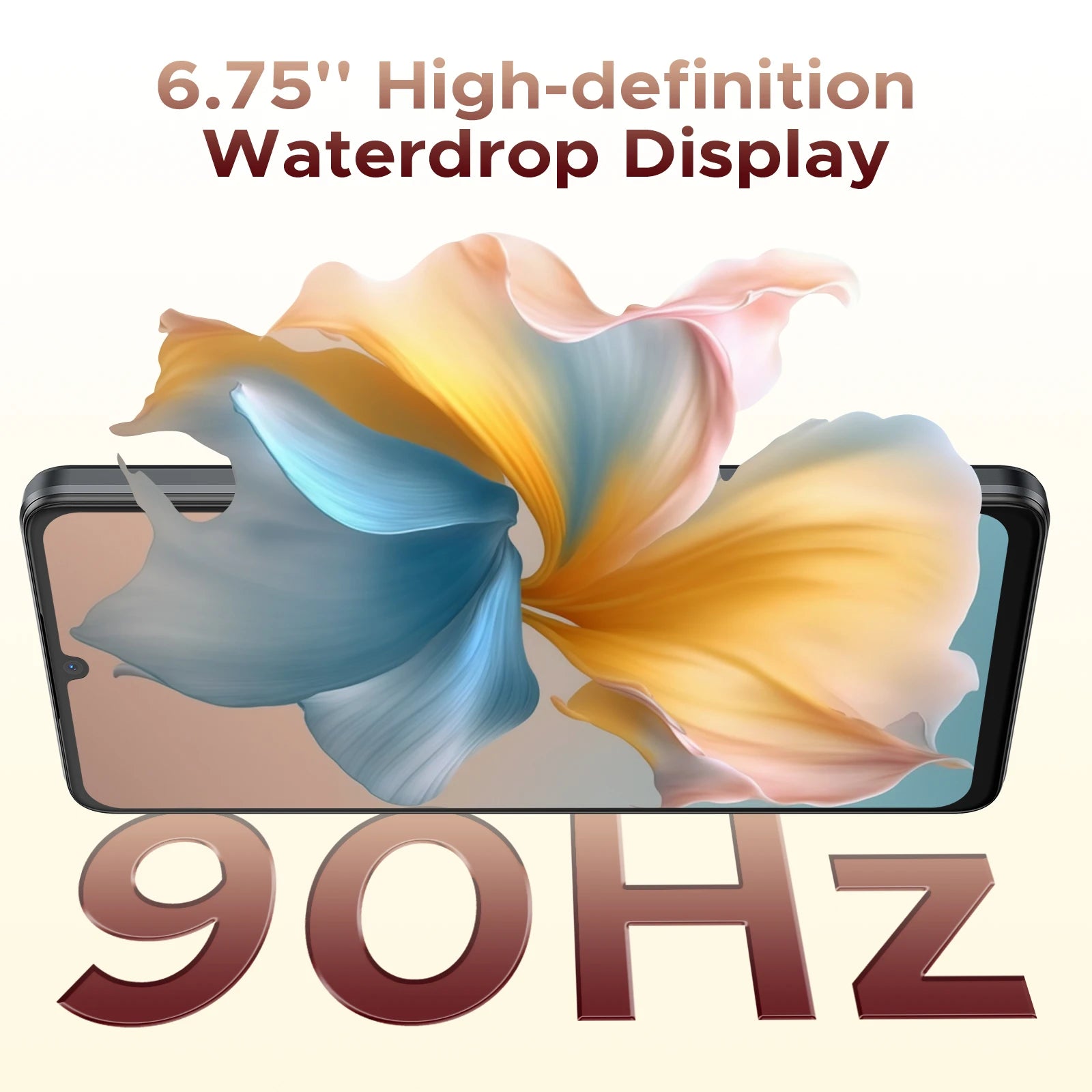 DOOGEE Note 58 Smartphone 6.75" HD+ 90Hz Display IPS Screen Android 16 8GB RAM+128GB ROM 6250mAh Battery T7250 Cellphone NFC