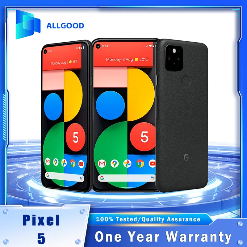 Original Google Pixel 5 5G US Model - 6.0" 90Hz OLED, 8GB RAM, 128GB, Snapdragon 765G, NFC, Android Phone Unlocked