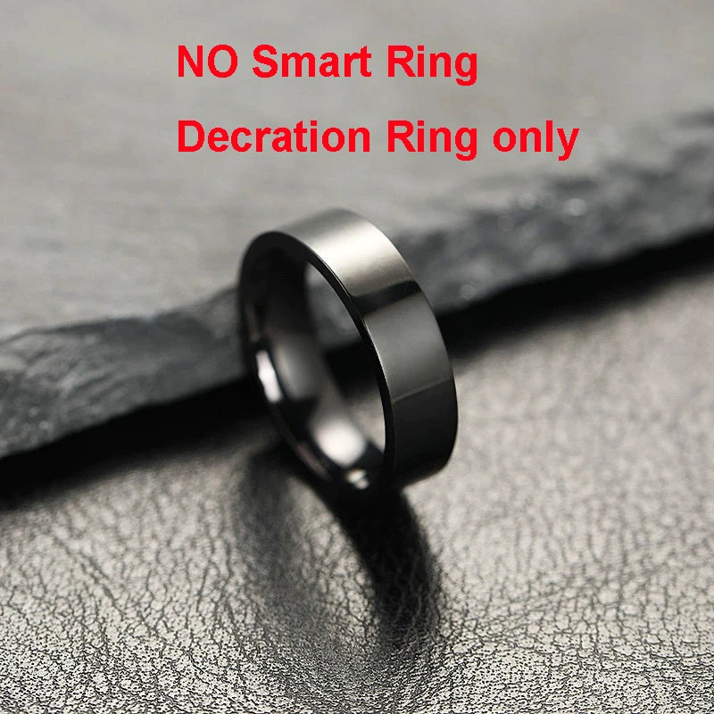For Smart Ring Hd Screen Tiktok Control 5ATM Waterproof for  Smartring forGalaxy Women Men Ring HeartRate Monitor