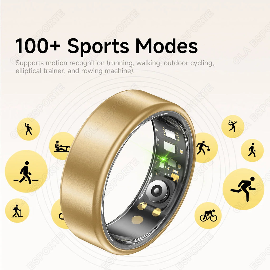 Colorful Smart Ring Women Men Couple SmartRing Heart Rate Monitor Waterproof 100+Sport Modes Super Light Skin-friendly Wristring