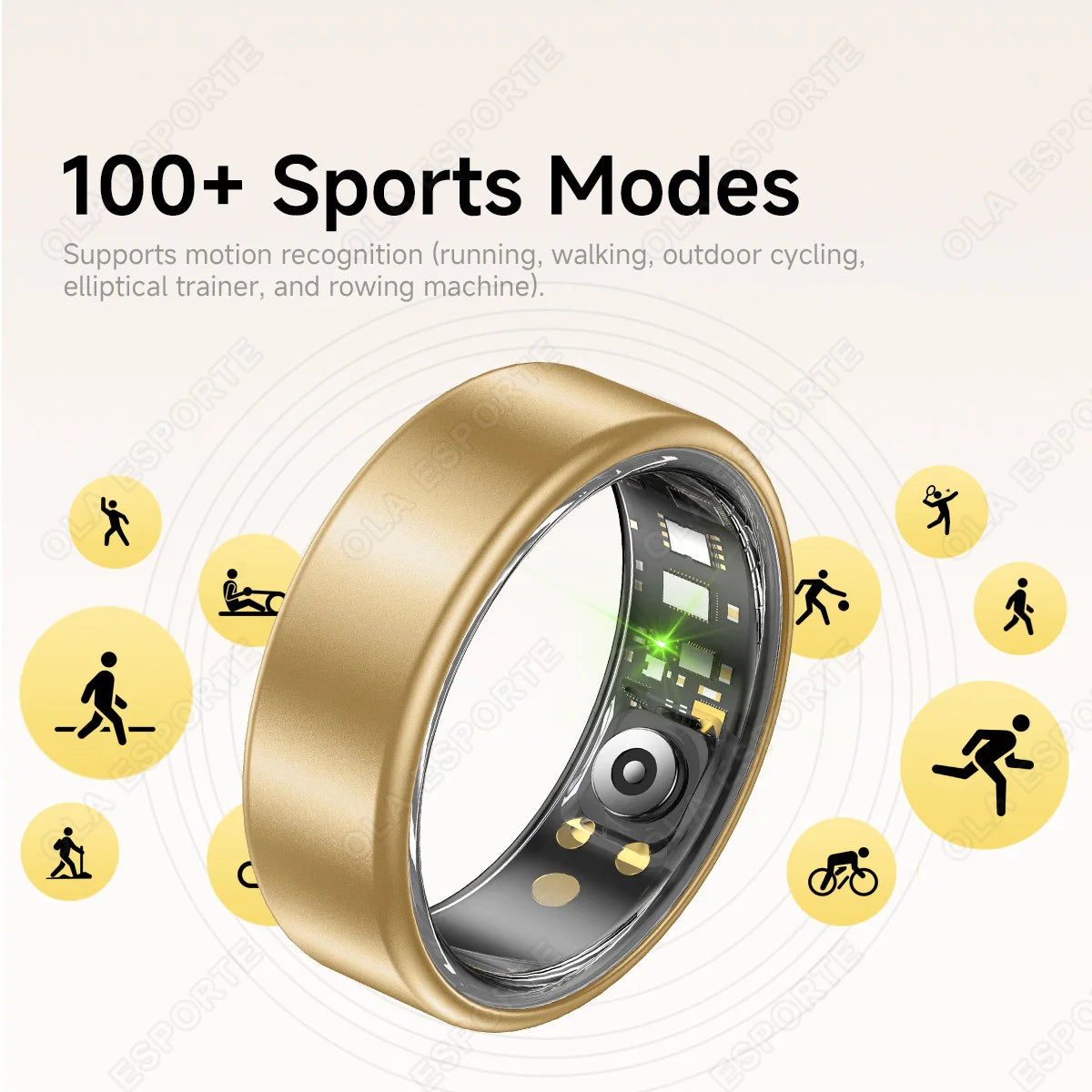 Colorful Smart Ring Women Men Couple SmartRing Heart Rate Monitor Waterproof 100+Sport Modes Super Light Skin-friendly Wristring