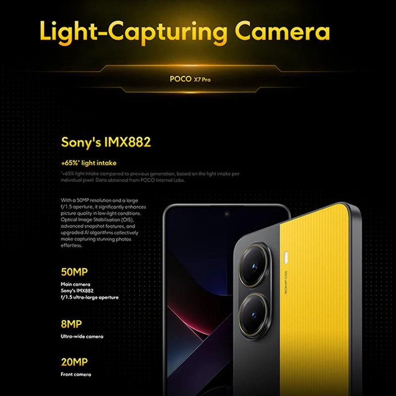 POCO X7 Pro Global Version Display IP68 NFC 6.67" AMOLED Dimensity 8400-Ultra 6000mAh 90W HyperCharge 50MP OIS Camera NFC 120Hz