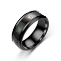 Smart Temperature Ring Titanium Steel Emotion Changes Intelligent Temperature Measuring Rings for Lovers Waterproof Jewelry