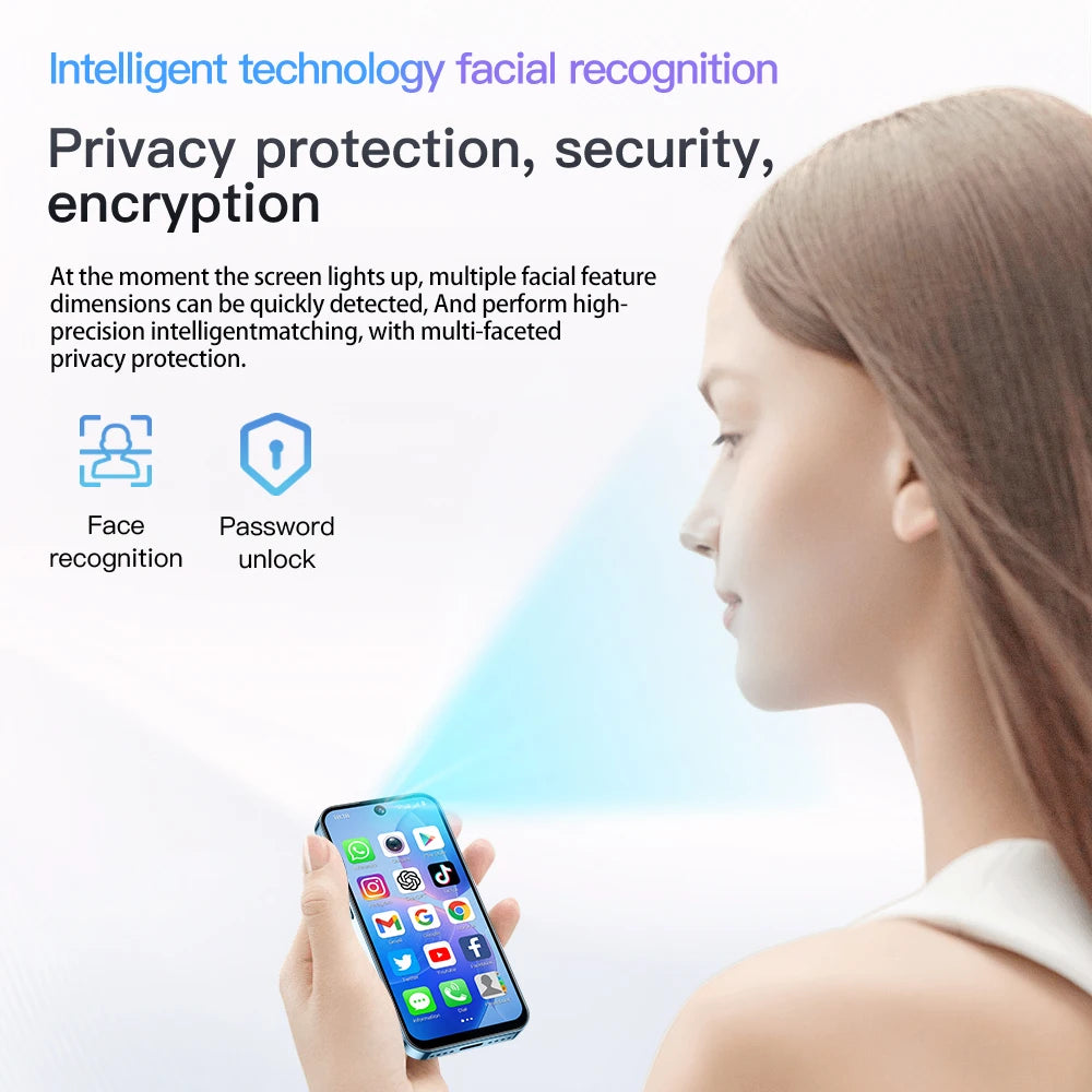 SOYES XS19 Mini Smartphone 3.88in 2GB RAM 16GB ROM Android10.0 With Facial Recognition Dual SIM Standby 3G Network Small Phone