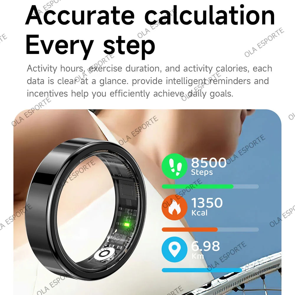 Smart Ring For Men Women Touch Control Function Health Monitor IP68 5ATM Waterproof Skin Temperature Measure Smart Ring 2026 New