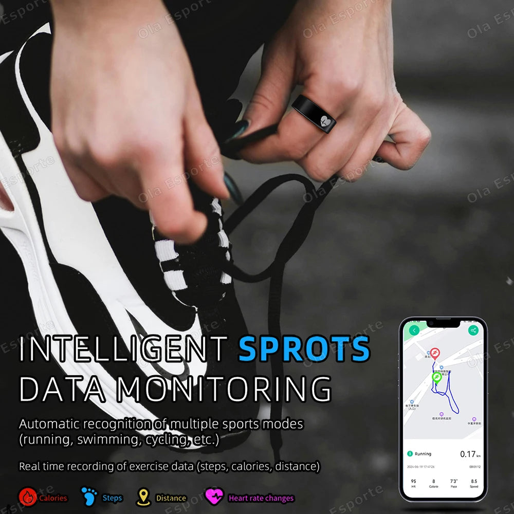 2026 New ECG Detection Smart Ring Blood Pressure,Heart Rate Ring,Body Temperature Monitor Waterproof GPS Tracking Men Women ring
