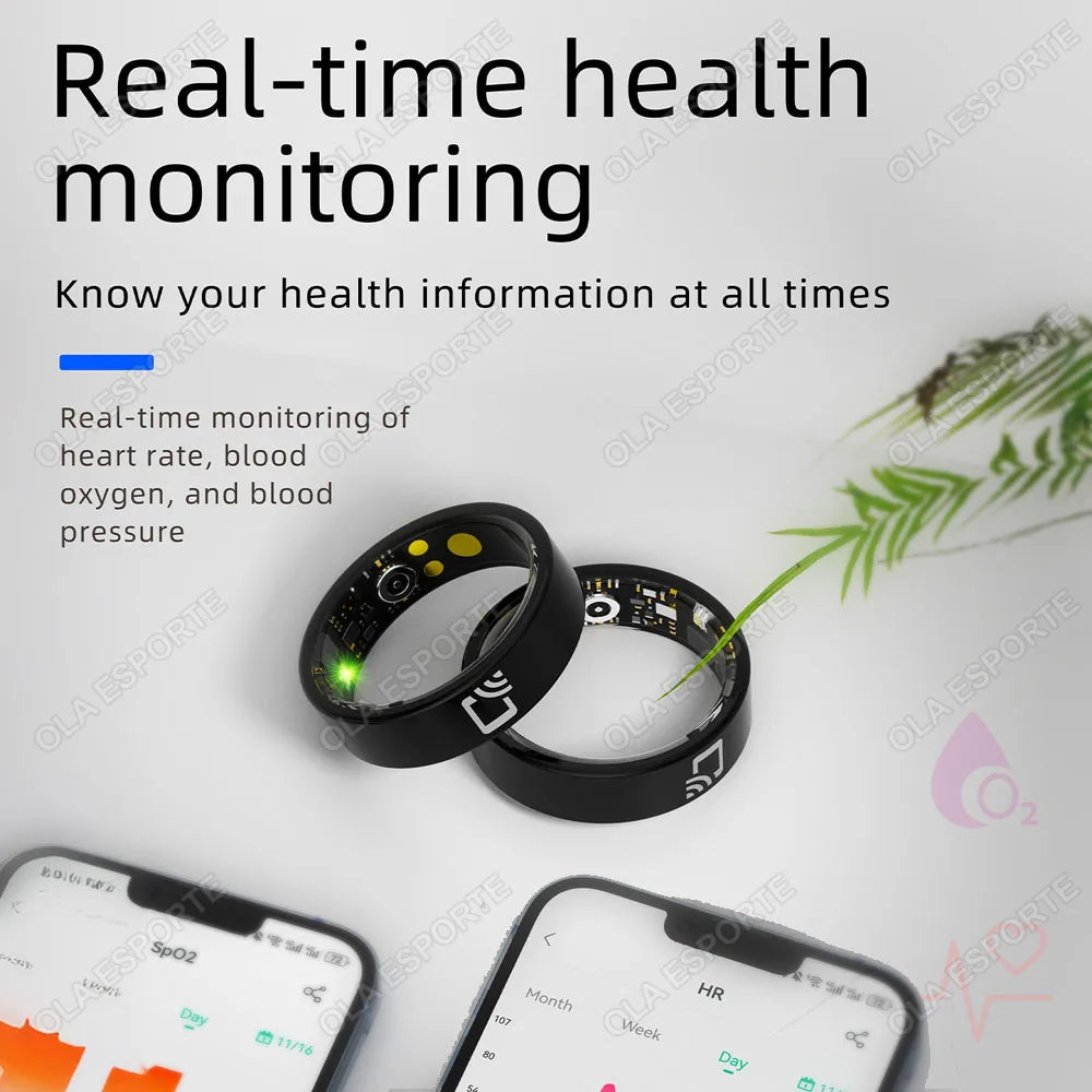 NFC Smart Ring 2026 Real-Time Heart Rate Sleep Health Monitoring NFC Smart Access Control IP68&5ATM Waterproof Sports Smartring