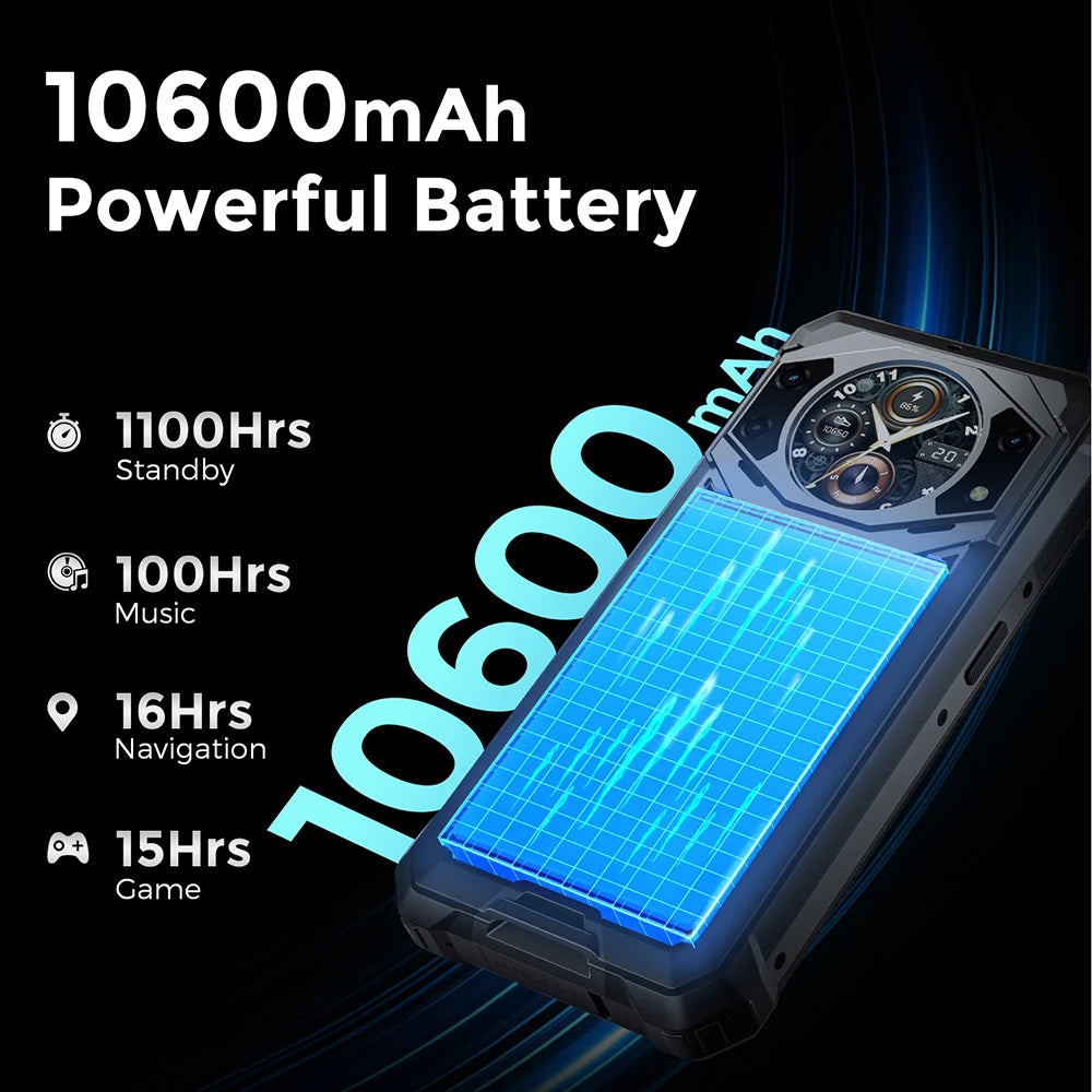 FOSSiBOT F101 PRO Smartphone 8GB 128GB 10600mAh 18W Fast Charge Mobile Phone 24MP 5.45'' HD+ Display Android 13 OS Cellphone