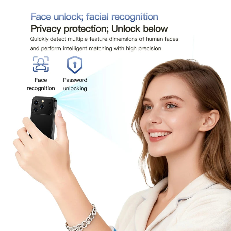 SOYES i17 Mini Smartphone 3.0" Display 2GB RAM 16GB ROM Dual SIM Standby Dual Camera Android 9.0 Multi Apps Support Small Phone
