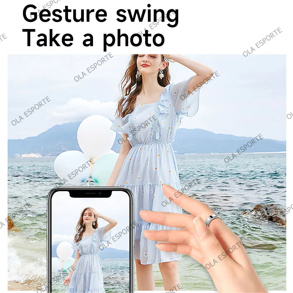 Smart Ring For Men Women Touch Control Function Health Monitor IP68 5ATM Waterproof Skin Temperature Measure Smart Ring 2026 New