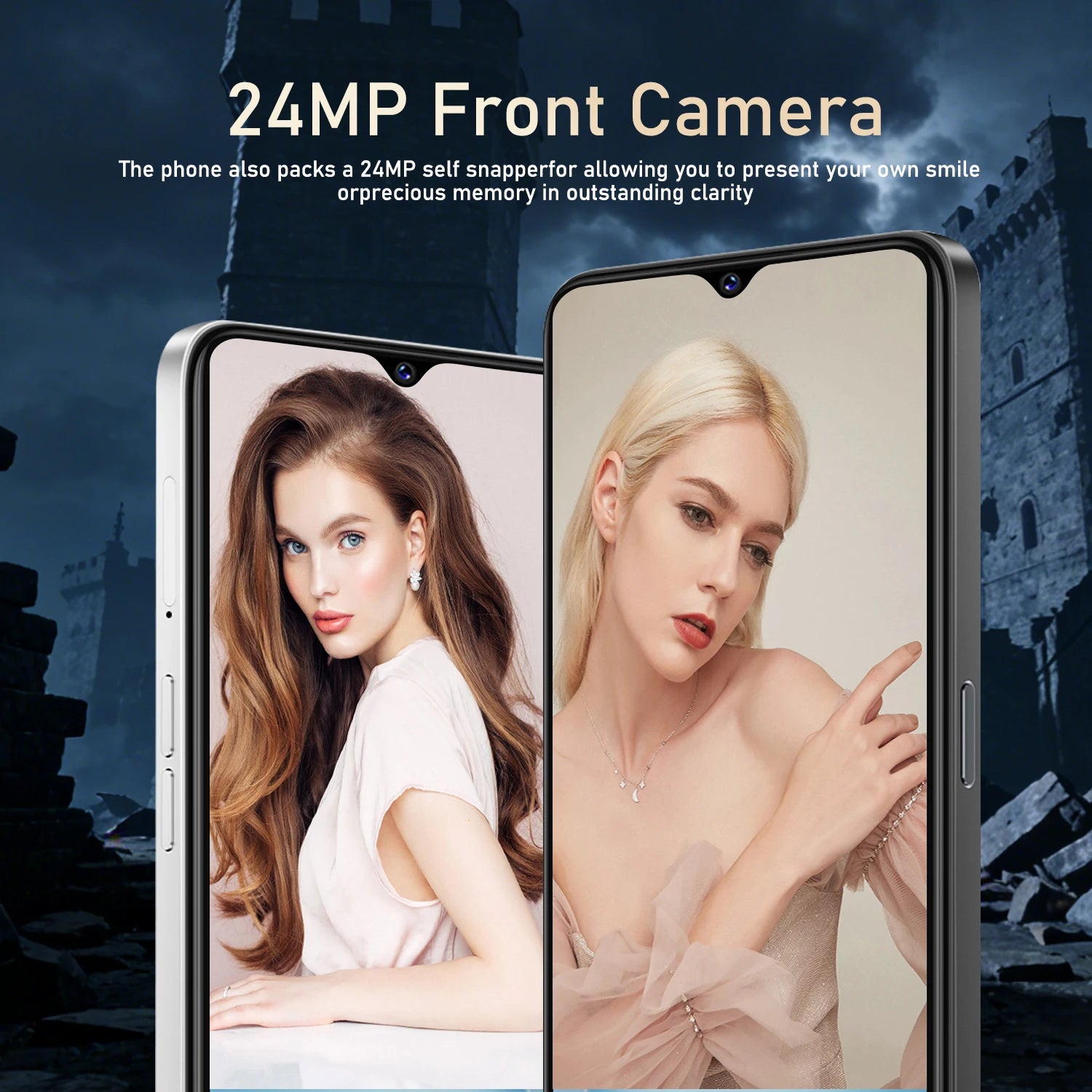 FUFFI M17 Pro Unlocked 4G Smartphone | 6.53" HD, 8+256GB, 4000mAh battery, 48MP Camera, Fast Charging, Face Recognition, Android | Daily Office & Gift