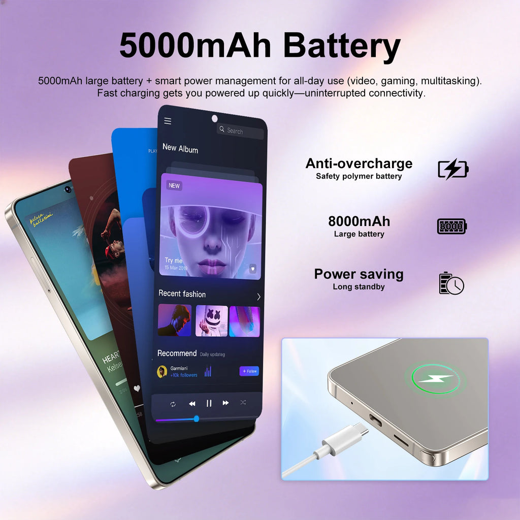 IVMI XS26 Ultra Cellphone Android 12.0 6.9inch Screen 4GB RAM 64G ROM 8+16MP Dual SIM Smartphones Google Play Store Mobile Phone