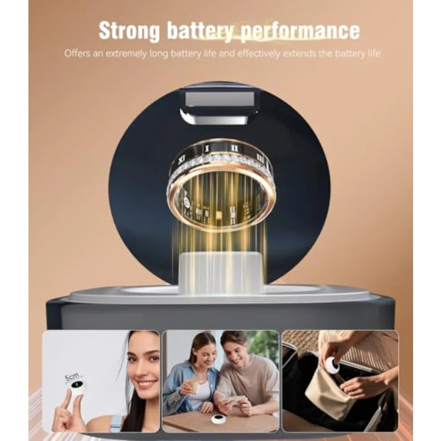10 Gen Diamond Smart Ring for Women Men with Wireless Charging Case Sleep Tracking Fitness Wearable Device 2026 Model Industry