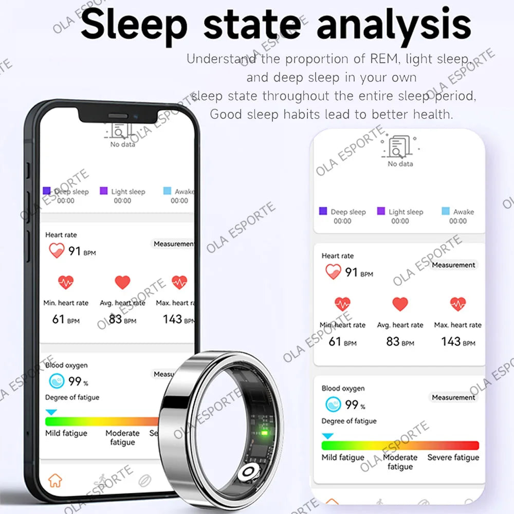 Smart Ring For Men Women Touch Control Function Health Monitor IP68 5ATM Waterproof Skin Temperature Measure Smart Ring 2026 New