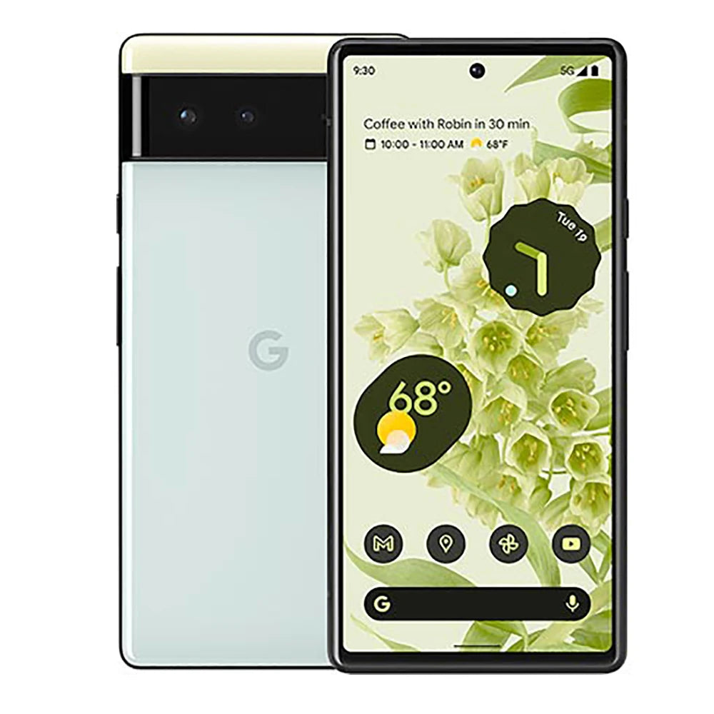 Unlocked Original Google Pixel 6 5G 6.4" 8GB RAM 128GB 256GB ROM Google Tensor Octa Core Cell Mobile Phone Android Smartphone